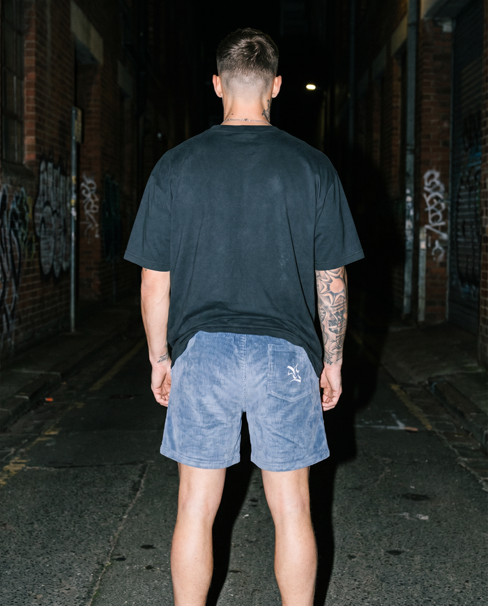 The Boardwalk | Corduroy Short (Blue) — Men's