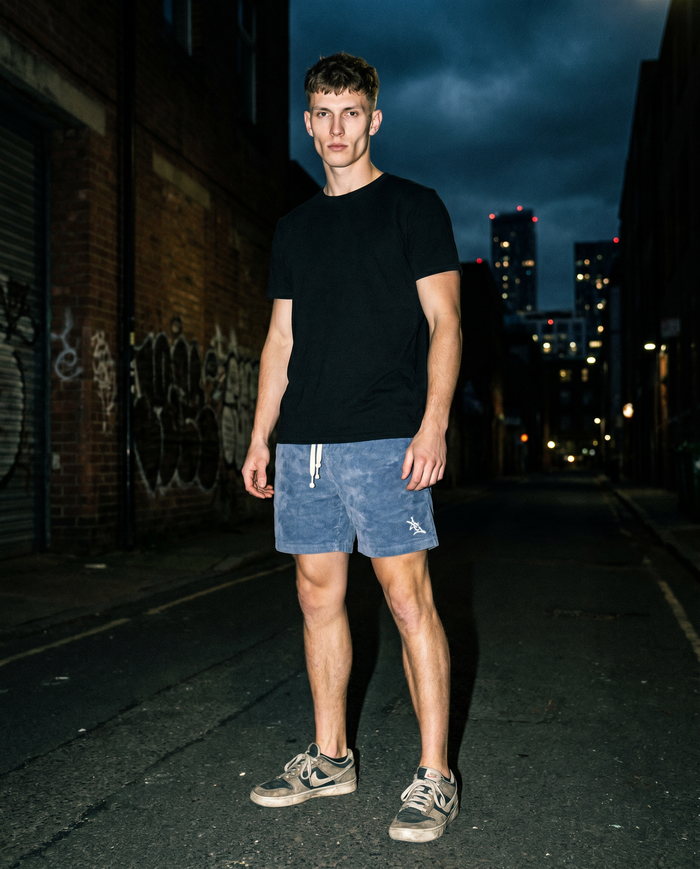 The Boardwalk | Corduroy Short (Blue) — Men's