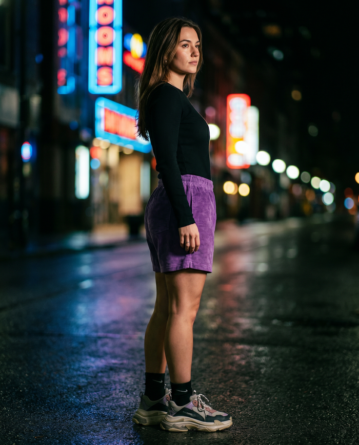 The Boardwalk | Corduroy Short (Purple) — Women's