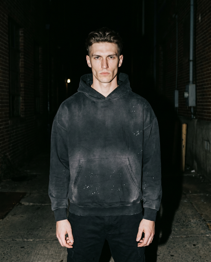 The Midnight | Acid-Wash Hoodie — Men's