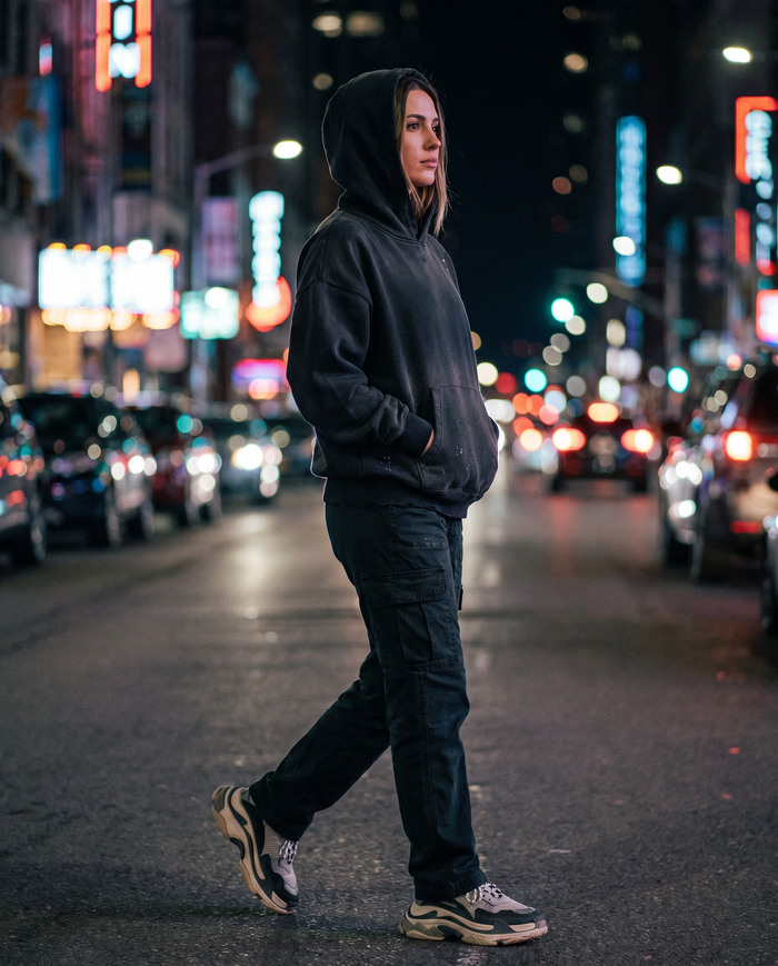 The Midnight | Acid-Wash Hoodie — Women's