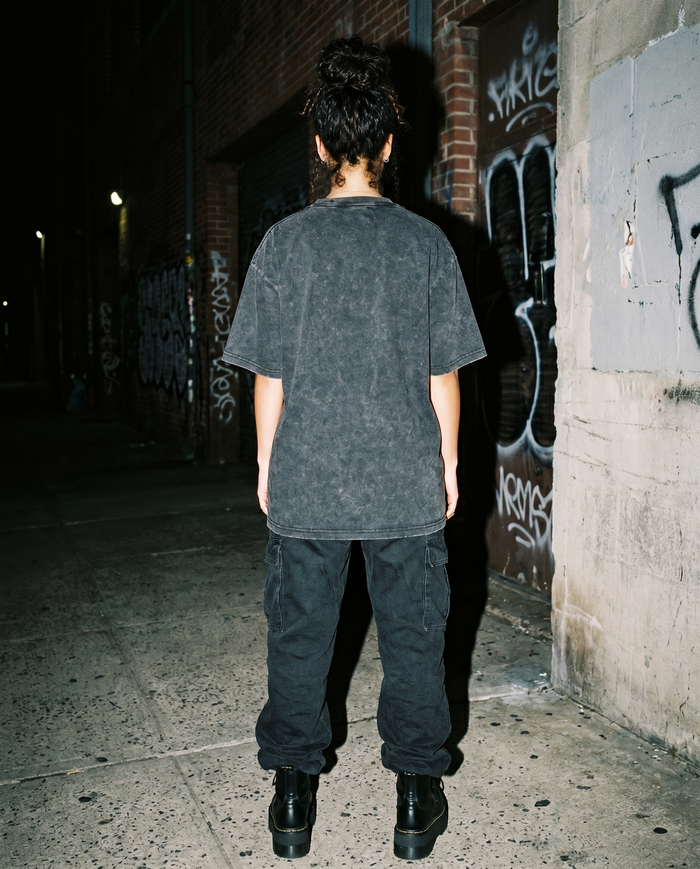 The Vinyl | Records Acid-Wash Tee — Women's