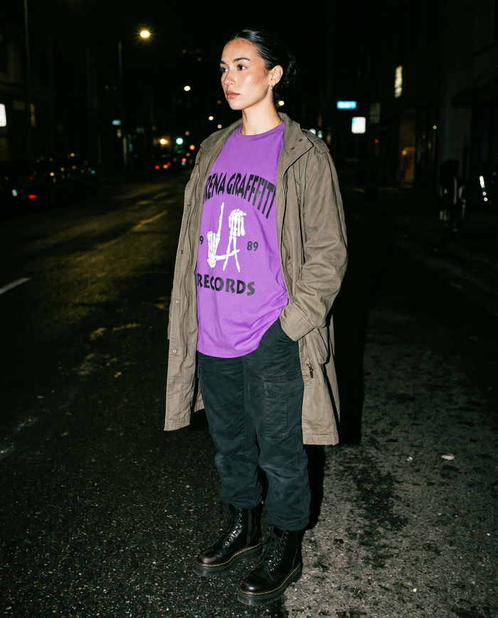 The Vinyl | Records Tee (Purple) — Women's