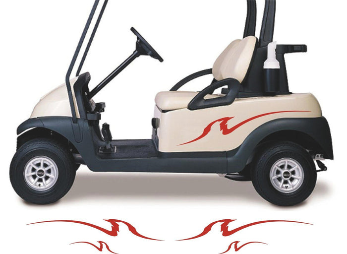 Golf Cart Decals Accessories Go Kart Stickers Tribal Flames Stripes GC71