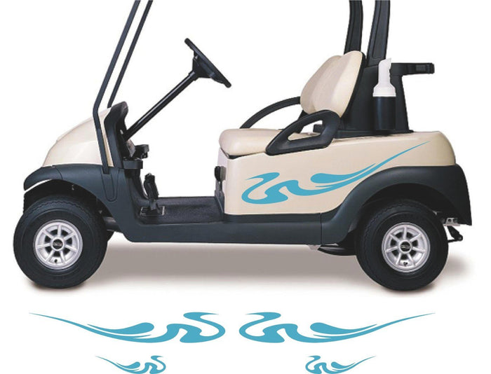 Golf Cart Decals Accessories Go Kart Stickers Tribal Flames Stripes GC72