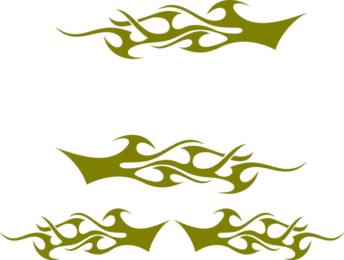 Tribal Flames Decals for Golf Carts Cars Trucks Boats  Go Karts - Model TF009