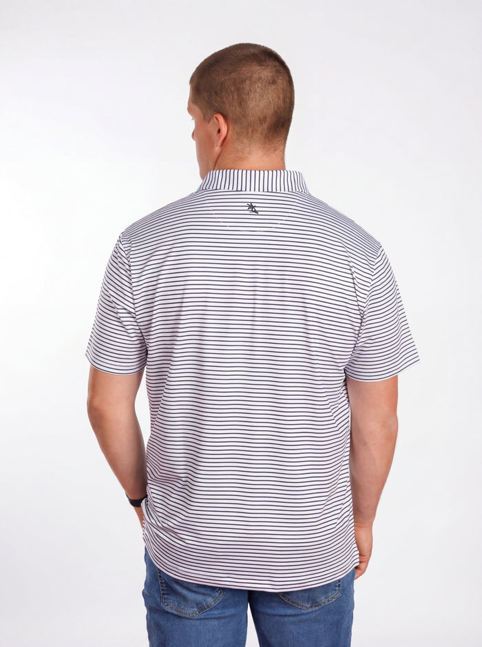 Men's UGA Bulldogs Stripe Dawg Polo by Arena Graffiti, featuring a classic collared design with team colors and logo details.
