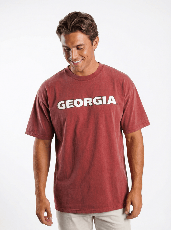 UGA Bulldogs Men’s | “Georgia Script” Tee - Arena GraffitiArena Graffiti