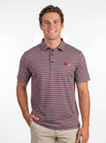Men's UGA Bulldogs "Helmet Stripe" Polo by Arena Graffiti, featuring a polo shirt with UGA helmet stripe design and team logo.
