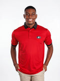 UGA Bulldogs men's Redline polo shirt by Arena Graffiti, featuring a red and white design with team logo and classic collar.