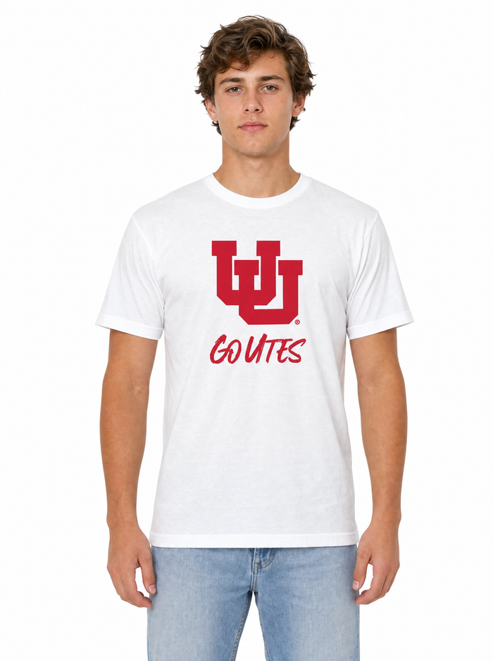 Utah Utes Unisex | White "Go Utes" Tee