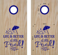 beach lake life cornhole decals