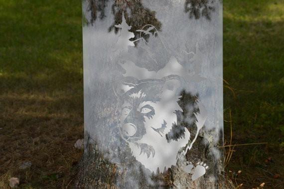 Welcome Door Sign Etched Glass Vinyl Decal Home Store