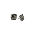 Zebra Print Square Stud Earrings