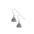Zebra Print Trillion Drop Earrings