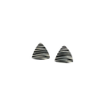 Zebra Print Trillion Stud Earrings